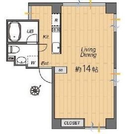 ラティオ築地 5階 間取り図
