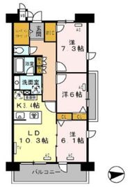 ロイヤルパークス西新井 335 間取り図