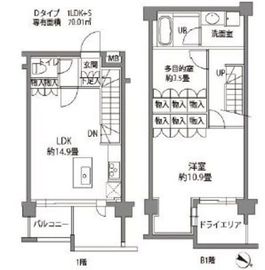 カスタリア八雲 106 間取り図