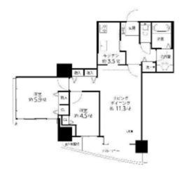 河田町ガーデン 1-707 間取り図
