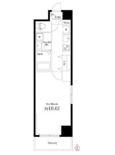 オーキッドレジデンス神田錦町 802 間取り図