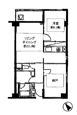 カスタリア目黒 502 間取り図