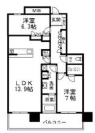 キャピタルマークタワー 33階 間取り図