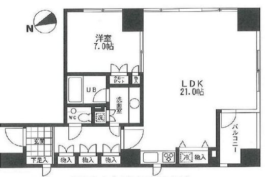 プレイアデ虎ノ門 401 間取り図