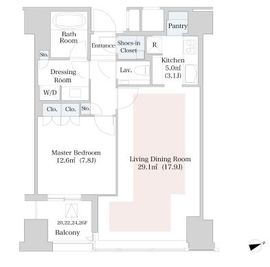 ラ・トゥール新宿 2321 間取り図