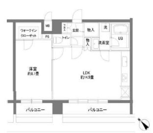 カスタリアお茶の水 603 間取り図