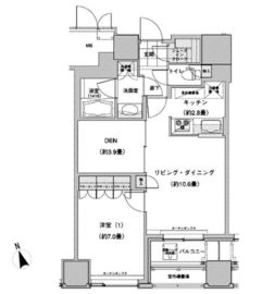 ウエストパークタワー池袋 308 間取り図