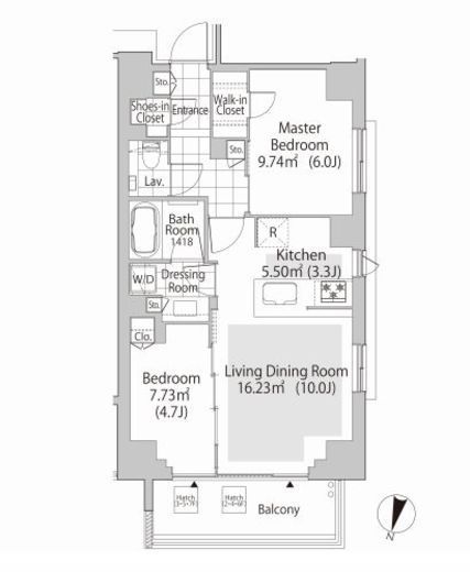 パークフラッツ渋谷神山町 702 間取り図