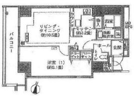 シティコート目黒 4-810 間取り図