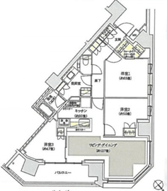 ザ・パークハウス東日本橋 7階 間取り図