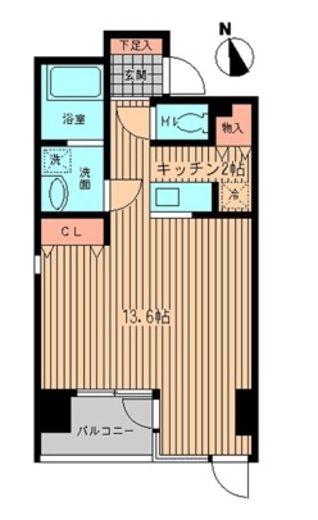 ユニテE 203 間取り図