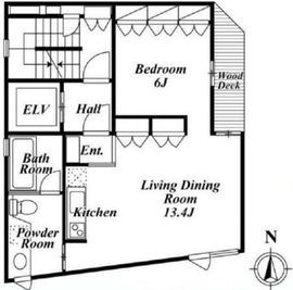 AKASAKA K FLATS 2F1 間取り図