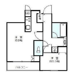 クレッセント三田 4階 間取り図