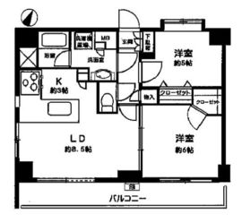 エルフラット田町 1201 間取り図