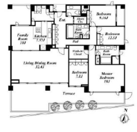 ザ・マーク南麻布 1F1 間取り図