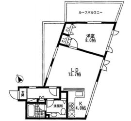 ミリアレジデンス乃木坂 505 間取り図