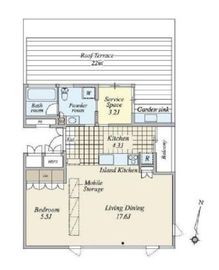 月光町アパートメント 403 間取り図