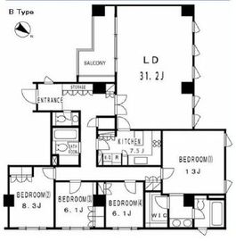 ZEDOAN HIROO 202 間取り図