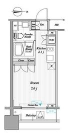 レジディア錦糸町2 407 間取り図