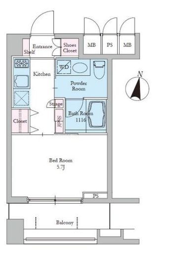 レジディア文京音羽2 309 間取り図