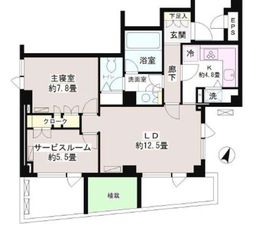 高輪フラット 101 間取り図