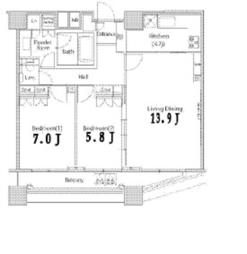 ファーストリアルタワー新宿 31F1 間取り図