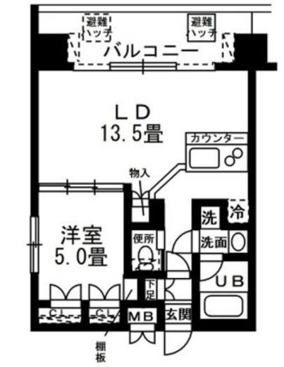 レジディア錦糸町 813 間取り図