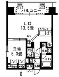 レジディア錦糸町 813 間取り図