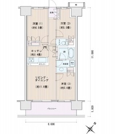 エスティメゾン豊洲レジデンス 305 間取り図