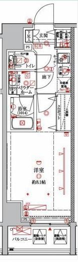 ヴァースクレイシア秋葉原イースト 5階 間取り図