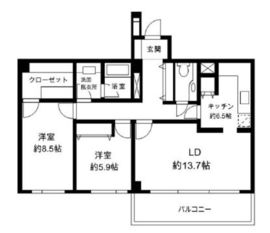 ブルグ池田山 103 間取り図