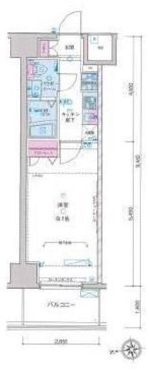 ジェノヴィア新宿グリーンヴェール 9階 間取り図