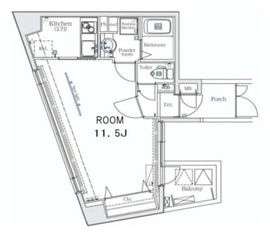 メイクスデザイン渋谷神泉 2階 間取り図