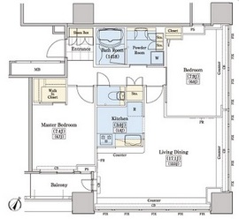 レジディアタワー上池袋 タワー棟 414 間取り図