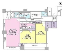 ザ・東京タワーズ ミッドタワー 45階 間取り図