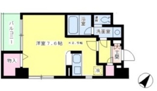 ブロッサムツクダ 502 間取り図