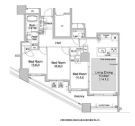 ブランズ東品川 9階 間取り図