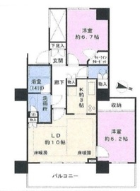 イーストコモンズ清澄白河フロントタワー 25階 間取り図