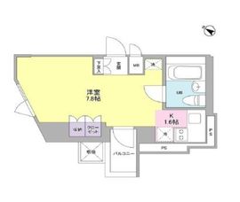 ステイレジデンス西新宿 1308 間取り図