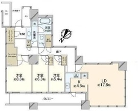 ザ・東京タワーズ シータワー 16階 間取り図