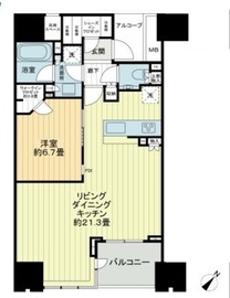 ザ・パークハウス日本橋大伝馬町 6階 間取り図