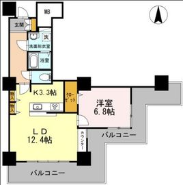 品川シーサイドビュータワー1 708 間取り図