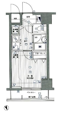 グランド・ガーラ麻布十番 6階 間取り図