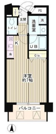 SUN恵比寿 204 間取り図