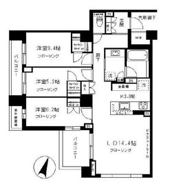 ブランズ碑文谷 3階 間取り図