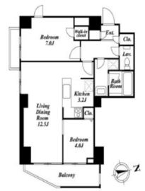 ダイアパレス蔵前 5階 間取り図