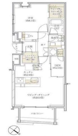 ザ・パークハウス日本橋大伝馬町 4階 間取り図