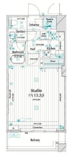 コンシェリア西新宿タワーズウエスト 15階 間取り図