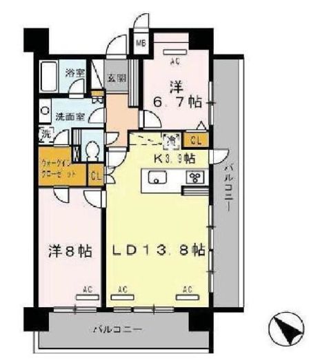 ロイヤルパークス豊洲 507 間取り図
