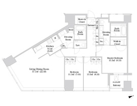 ラ・トゥール新宿 2415 間取り図